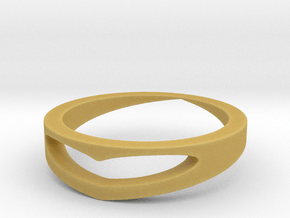 Heart Engraved Ring Size 7 in Tan Fine Detail Plastic