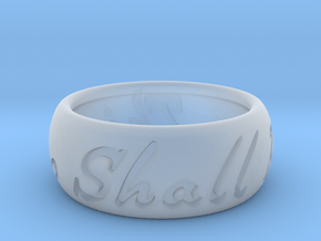This Too Shall Pass ring size 9.5 in Clear Ultra Fine Detail Plastic