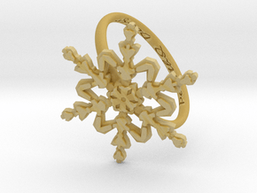 Snowflake Ring 2 d=19.5mm h21d195 in Tan Fine Detail Plastic