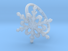 Snowflake Ring 2 d=19.5mm h21d195 in Clear Ultra Fine Detail Plastic