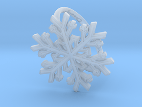 Snowflake Ring 1 d=19.5mm h21d195 in Clear Ultra Fine Detail Plastic
