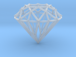Diamond Pendant in Clear Ultra Fine Detail Plastic
