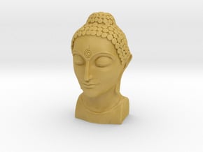 Bust of Buddha in Tan Fine Detail Plastic