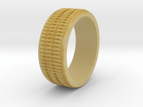 Pattern Ring Size 6 in Tan Fine Detail Plastic