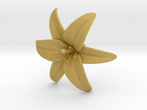 Lily Blossom (large) in Tan Fine Detail Plastic