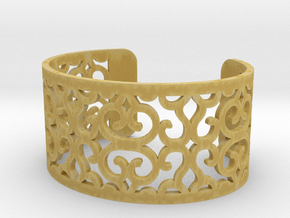 Arabesque perforated bracelet in Tan Fine Detail Plastic