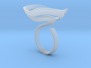 Swirl ring - size 7 in Clear Ultra Fine Detail Plastic