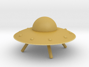 UFO with Landing Gear in Tan Fine Detail Plastic