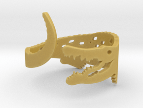 Crocodile Ring in Tan Fine Detail Plastic