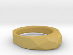 Decagon Faceted Ring 4.5 in Tan Fine Detail Plastic