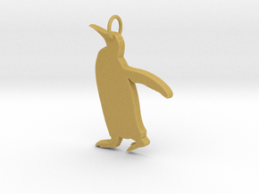 Penguin Pendant in Tan Fine Detail Plastic