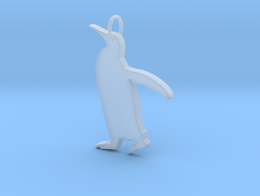 Penguin Pendant in Clear Ultra Fine Detail Plastic