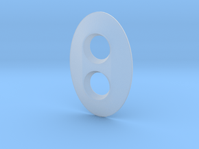 Dimmer Oval in Clear Ultra Fine Detail Plastic