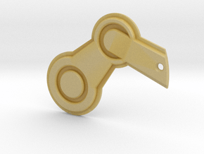Steam Logo Keychain in Tan Fine Detail Plastic