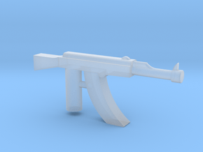Ak-47 Minifigure Gun 1.3 in Clear Ultra Fine Detail Plastic