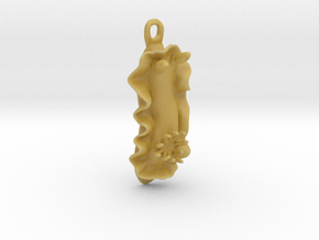 Becia the Nudibranch Pendant in Tan Fine Detail Plastic