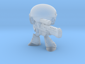 MERC SOLDIER-006 (AIMING) in Clear Ultra Fine Detail Plastic