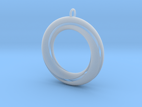 Mobius 3 Pendant in Clear Ultra Fine Detail Plastic