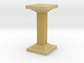 Square Pillar in Tan Fine Detail Plastic