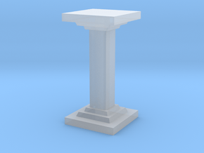Square Pillar in Clear Ultra Fine Detail Plastic