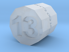d13 Hendecagonal Prism ("Unlucky Roller") in Clear Ultra Fine Detail Plastic