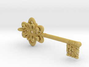 Vault Key Necklace Pendant in Tan Fine Detail Plastic