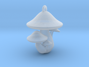 Mushroom Charm in Clear Ultra Fine Detail Plastic