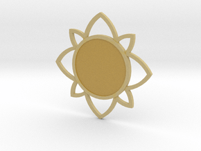 Custom Mandala Pendant 5 in Tan Fine Detail Plastic