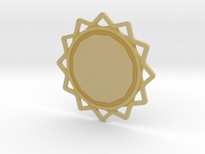 Custom Mandala Pendant 6 in Tan Fine Detail Plastic