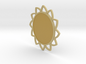 Custom Mandala Pendant Sunflower in Tan Fine Detail Plastic