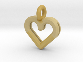 Resonant Heart Amulet - Small in Tan Fine Detail Plastic