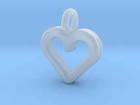 Resonant Heart Amulet - Small in Clear Ultra Fine Detail Plastic