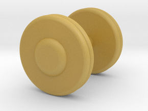 a Mini Troy Barbell Fixed Pro-Style Dumbbells in Tan Fine Detail Plastic
