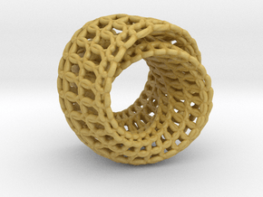 Lingering ring Pendant in Tan Fine Detail Plastic