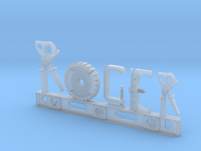 Roger Nametag in Clear Ultra Fine Detail Plastic