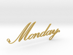 Weekday Pendants - Monday in Tan Fine Detail Plastic