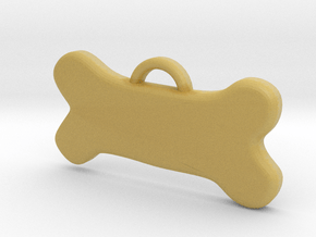 Bone Tag For Dog Customizable in Tan Fine Detail Plastic