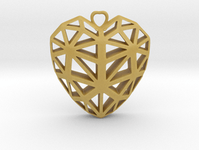 HEART pendant in Tan Fine Detail Plastic