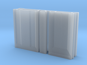 SciFi Pillar And Walls - Basic Wall Set Hollow in Clear Ultra Fine Detail Plastic