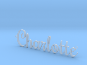 Charlotte Pendant in Clear Ultra Fine Detail Plastic