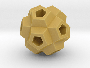 Coral Polyhedron Pendant in Tan Fine Detail Plastic