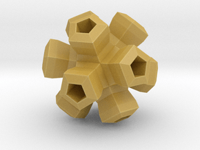 Cauliflower Polyhedron Pendant in Tan Fine Detail Plastic