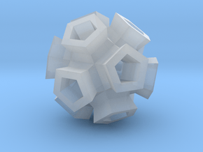 Broccoli Polyhedron Pendant in Clear Ultra Fine Detail Plastic