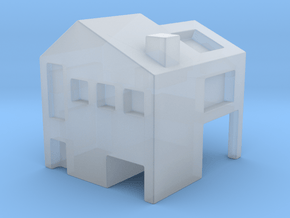 Monopoly house in Clear Ultra Fine Detail Plastic