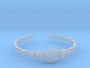 Celtic Knot Pentacle Cuff Bracelet (2.5" diameter) in Clear Ultra Fine Detail Plastic