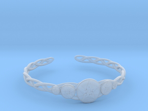 Celtic Knot Pentacle Cuff Bracelet (3.0" diameter) in Clear Ultra Fine Detail Plastic