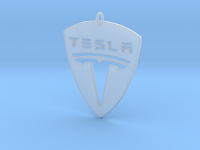 Tesla Pendant in Clear Ultra Fine Detail Plastic