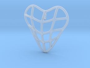 Heart cage pendant in Clear Ultra Fine Detail Plastic