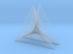 Shape Wired Parabolic Curve Art Triangle Base V1 in Clear Ultra Fine Detail Plastic