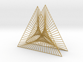 Shape Wired Parabolic Curve Art Triangle Base V2 in Tan Fine Detail Plastic